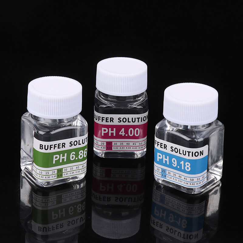 Líquido PH solução de calibração, reutilizável, solução tampão, medidor de pH, 50 ml garrafas, PH 4,00 6,86 9,18