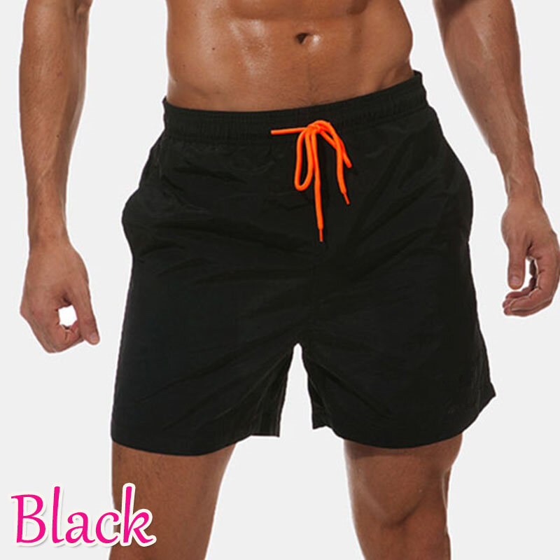Men's Solid Color Summer Casual Shorts Jogging Sports Quick Dry Beach Five Pants