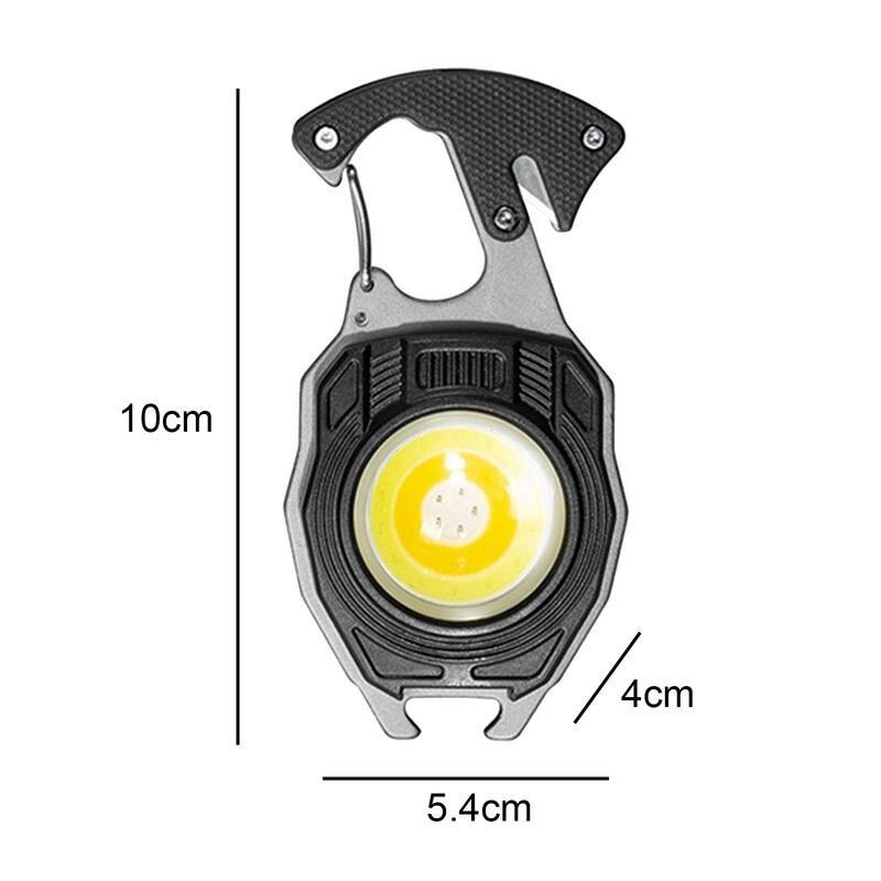 Mini Keychain Flashlight Magnetic with Whistle Pocket Light Work Light Torch
