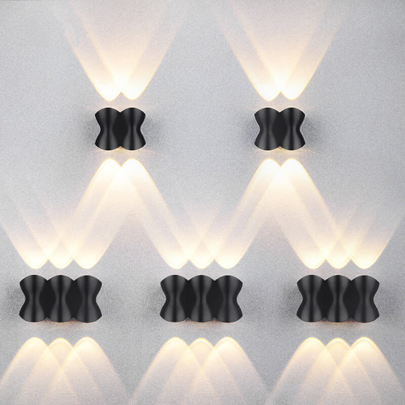 Modern Minimalism Style LED Lâmpada de parede, impermeável, 4W, 6W, 8W, AC85-265V, Indoor e Outdoor, IP65, 3 anos de garantia