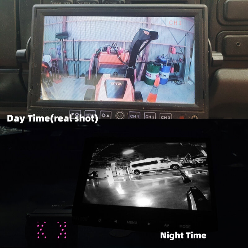 12-24V รถบรรทุกรถสำรองกล้องด้านหลังกันน้ำ Night Vision 4Pin/AV Cab Cam สำหรับรถพ่วง // Van/รถกระบะ/RV