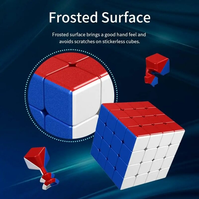 Moyu Meilong M 마그네틱 매직 큐브, 4 M, 4x4x4, 전문 4x4 부드러운 스티커리스 스피드 큐브, 내구성 있는 3D 퍼즐 장난감