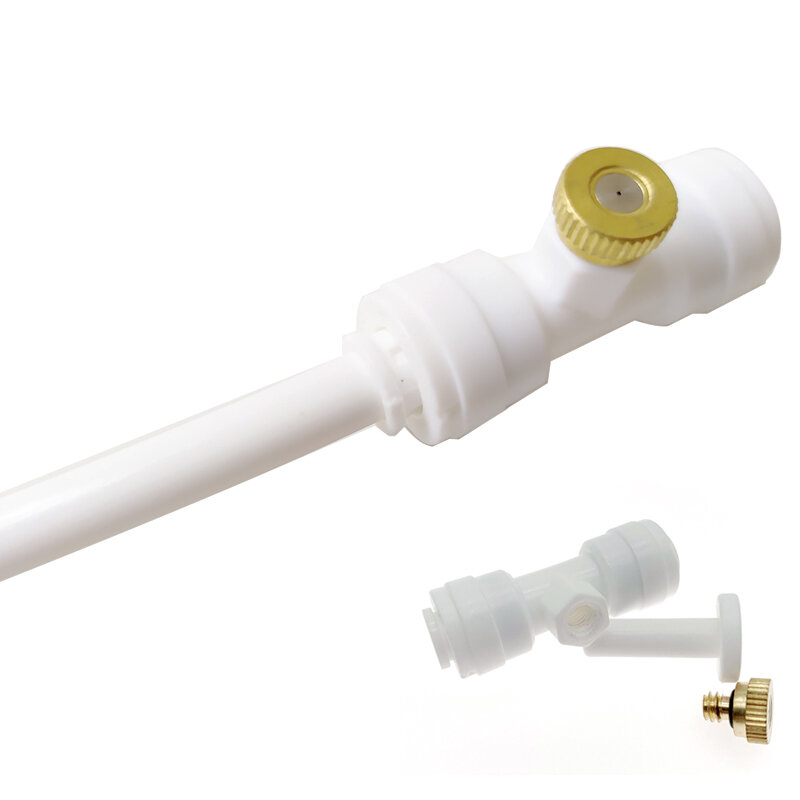 Pompe à diaphragme pour système de refroidissement par brumisation, pulvérisation d'eau, nébuliseur à brouillard, buse filetée 10-24, UNC, blanc, 12V, DC, 6m-18m