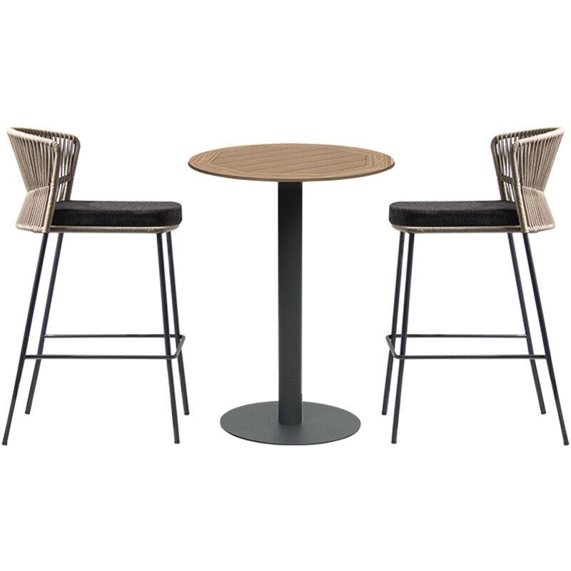 EE1018 High stool villa outdoor open-air bar B&B solid wood bar stool bar chair furniture