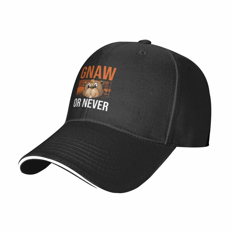 Gnaw or Never for Beaver Lover Men Women Baseball Cap Golf Hat Man Fashion Beach Golf Cap Ladies Men's