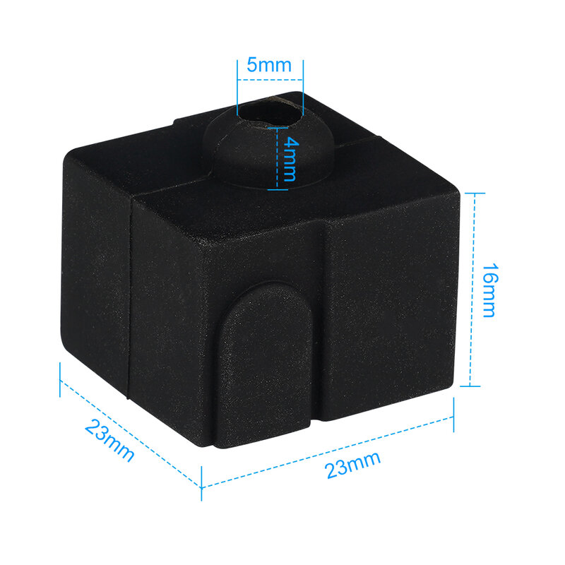 Calcetines de silicona para Ender 3 V3 SE, cubierta de bloque de calefacción, Hotend, funda de aislamiento térmico para Creality piezas SE, Color negro, 5/10 Ender3-V3