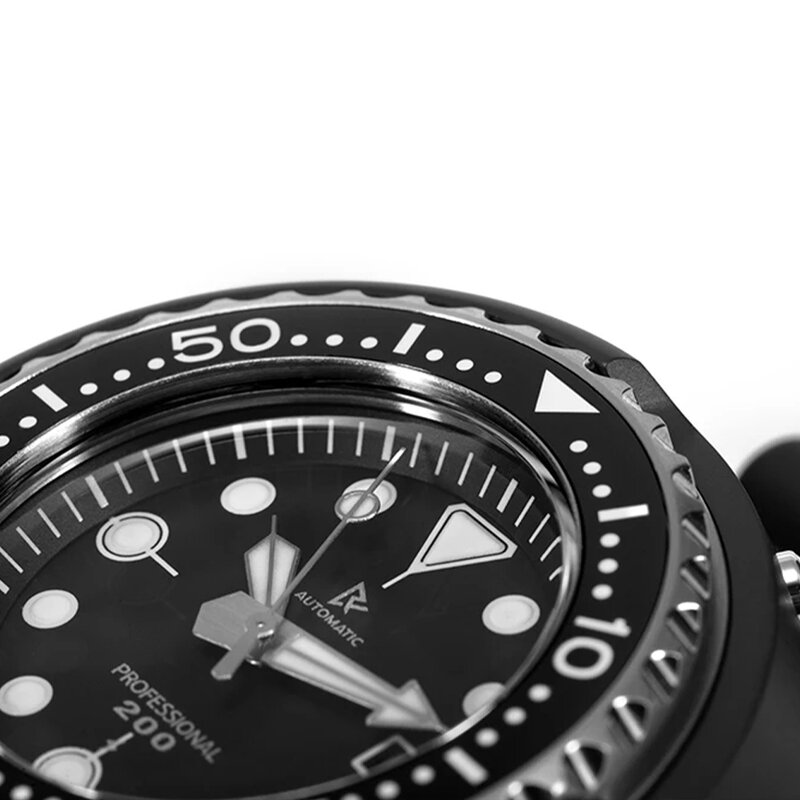 Часы RDUNAE Мужские механические с сапфировым стеклом, водонепроницаемые до 200 м