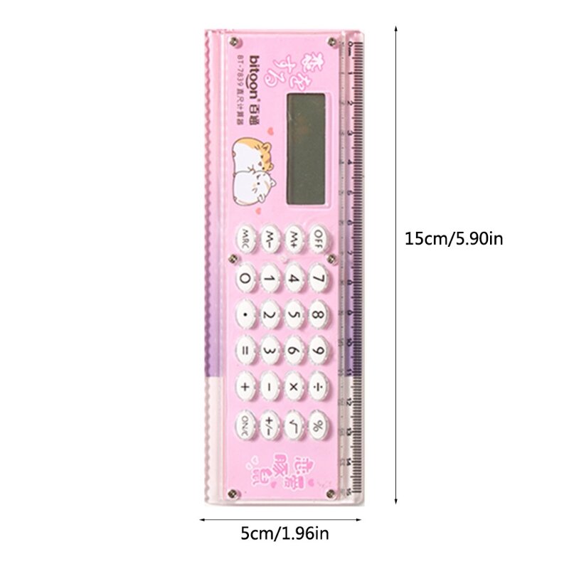voor creatieve rekenmachine Liniaal 8-cijferig LED-display Multifunctionele liniaal voor