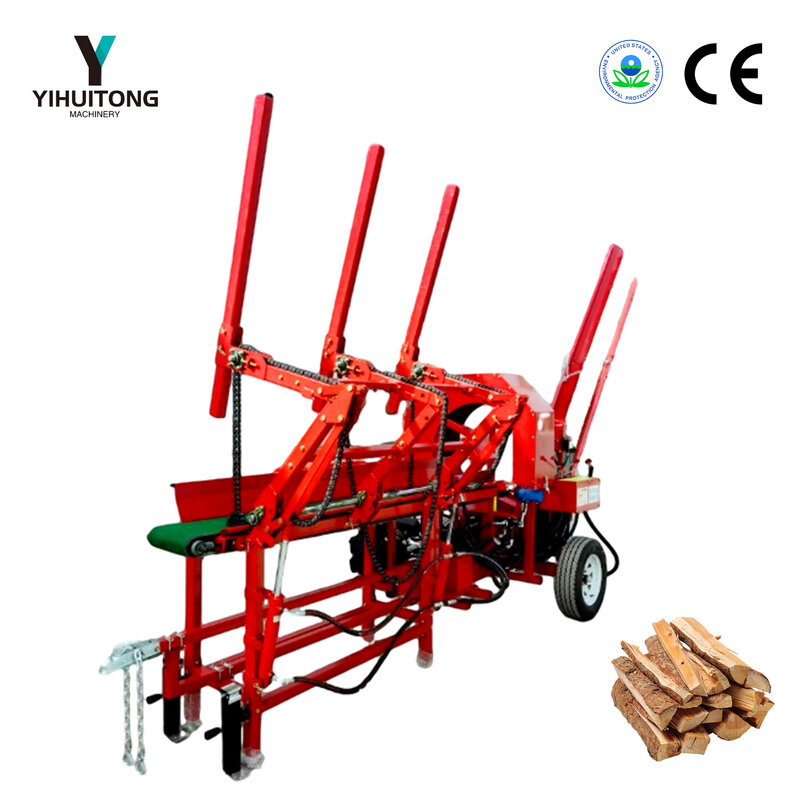 Free after-sales 35 ton firewood processor agricultural machinery wood hydraulic log splitter with wheels