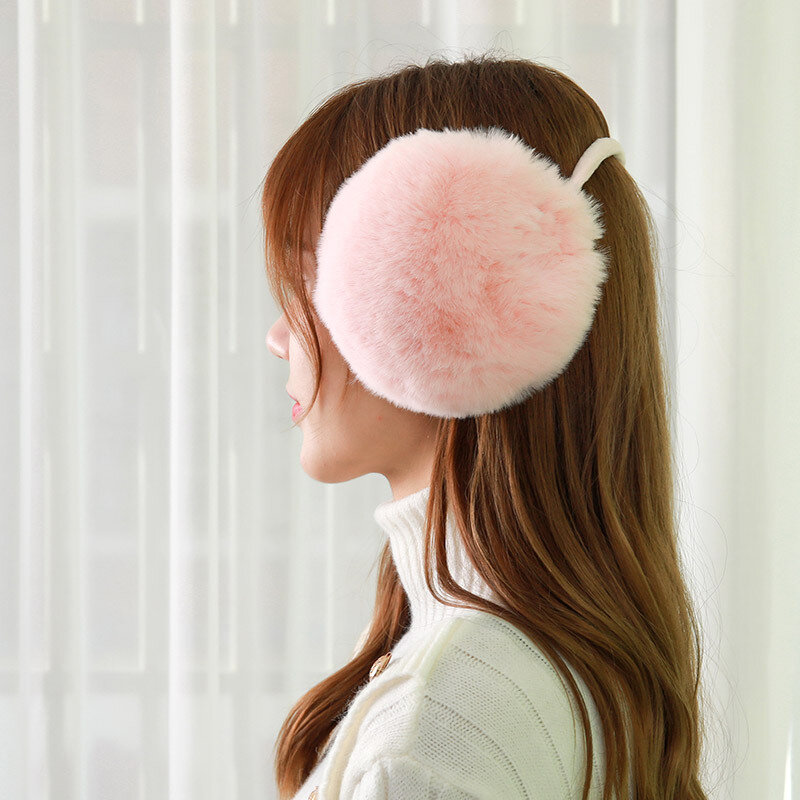 2022 Winter Adult Children Earmuff Solid Color Ear Warmer Classic Ear Cover Plush Fuzzy Faux Fur Warm Big Earmuffs Headband