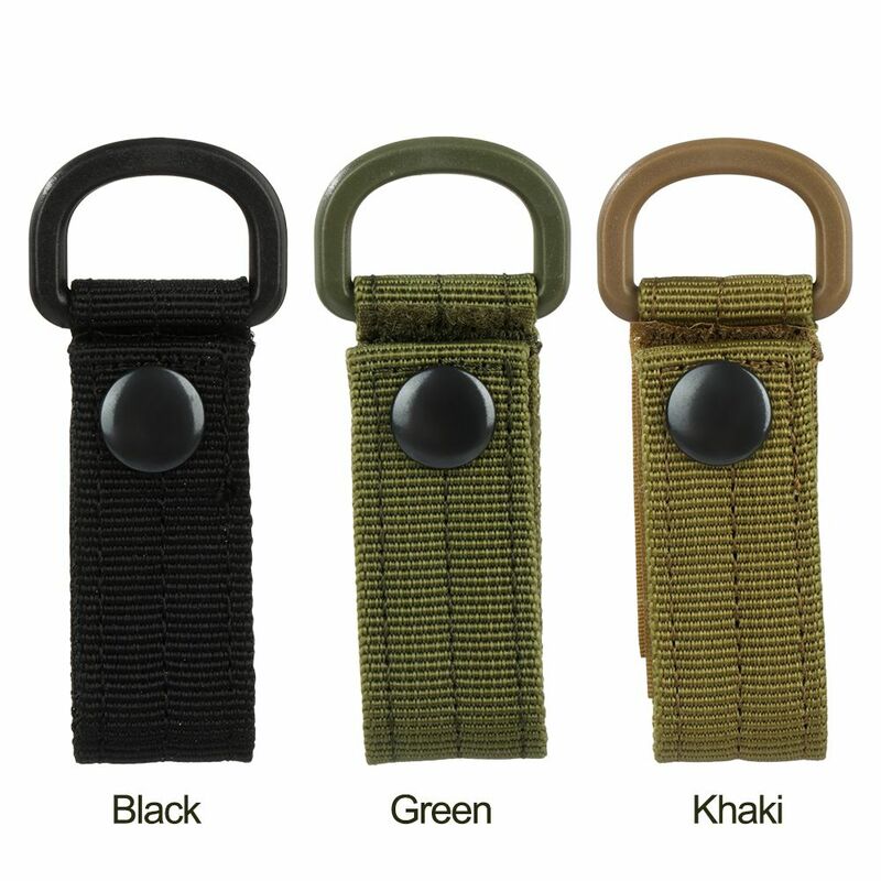 Porte-clés multifonctionnel durable, sangle en nylon, sangle suspendue, clips de ceinture, mousquetons, accessoires de sports de plein air