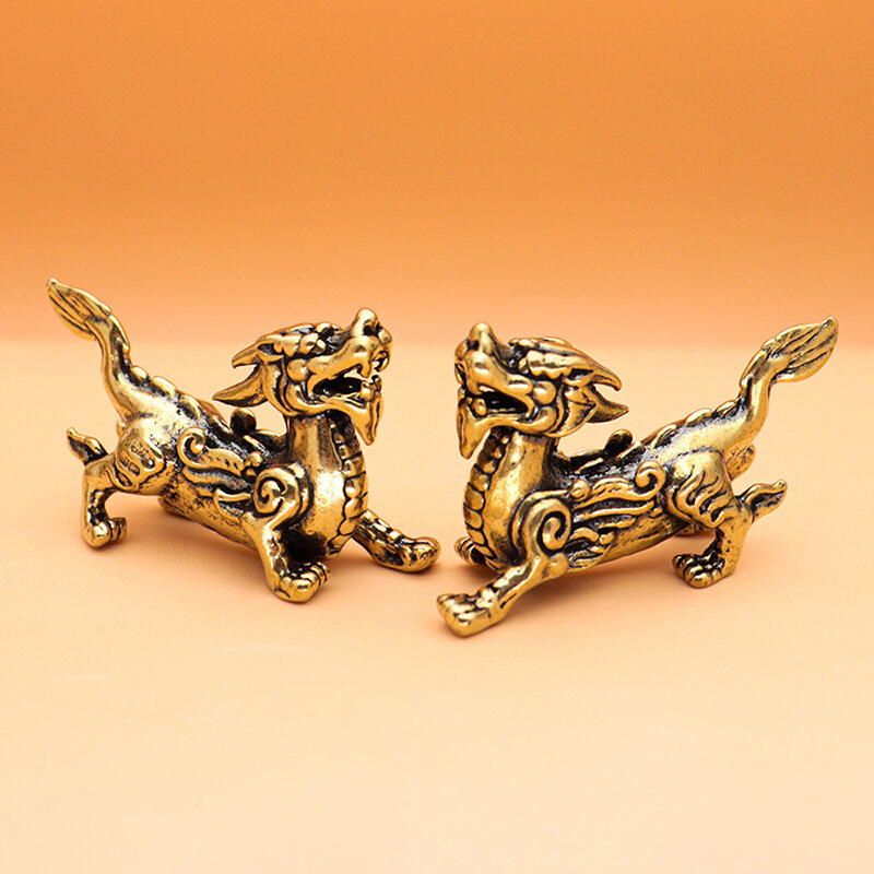 تمثال زودياك صيني للتنين الذهبي ، محظوظ جيد ، منحوت اثني عشر حيوانًا ، تماثيل ذهبية ، ديكورات سطح المكتب