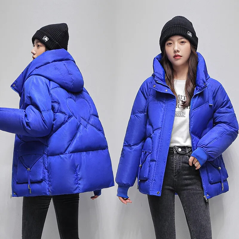 2023 neue Winter Damen bekleidung Mantel warme Kapuze Parkas Baumwolle gepolsterte Winter Puffer Jacke Oberbekleidung für Frauen