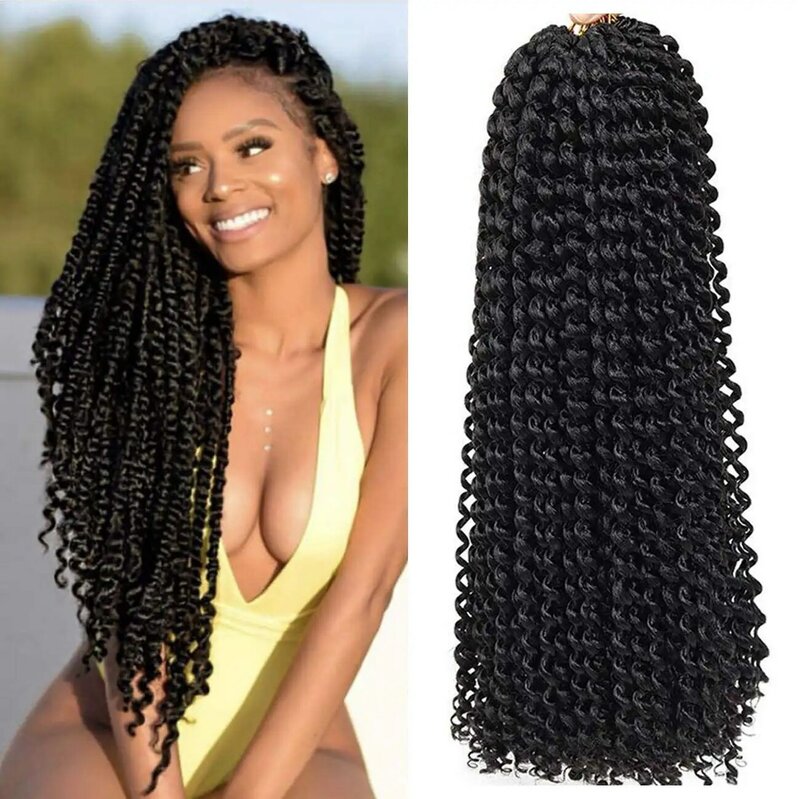 Dream Like Passion Twist Hair Crochet Curly Locs Braids Extensions For Black Women Synthetic Braiding Hair 18inch/22strands