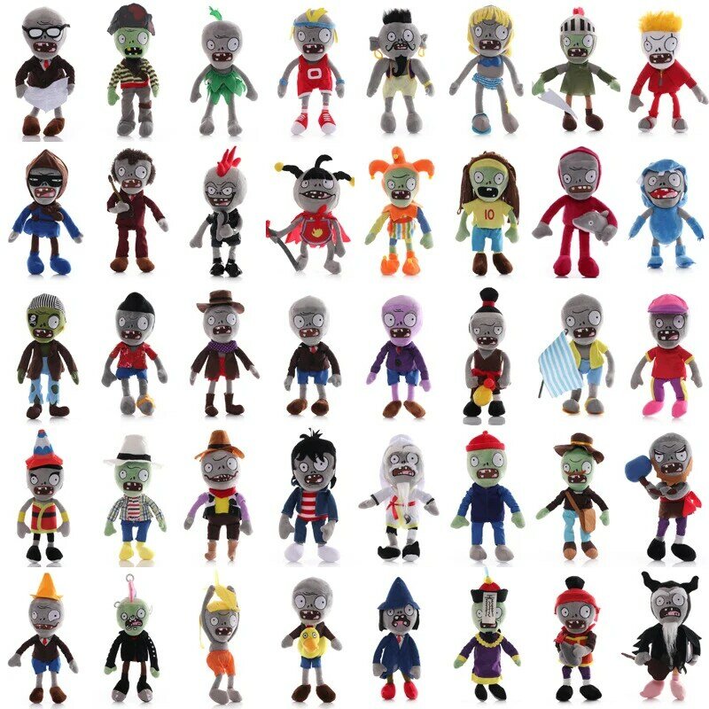 Muñecos de peluche de Zombies para niños, juguetes de Anime, juego de dibujos animados, CONEHEAD, PVZ, 30cm, 41 estilos