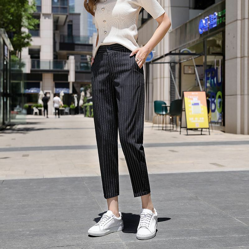 2023 nuove donne primavera autunno coreano Chic vita alta abiti strappati pantaloni moda donna Casual pantaloni lunghi larghi top S13