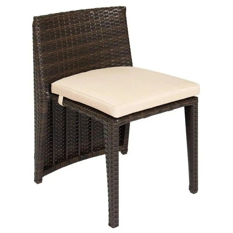 Juego de muebles de mimbre para exteriores, silla y mesa de centro de jardín, cojín de ocio para Patio, gran oferta, 3 piezas