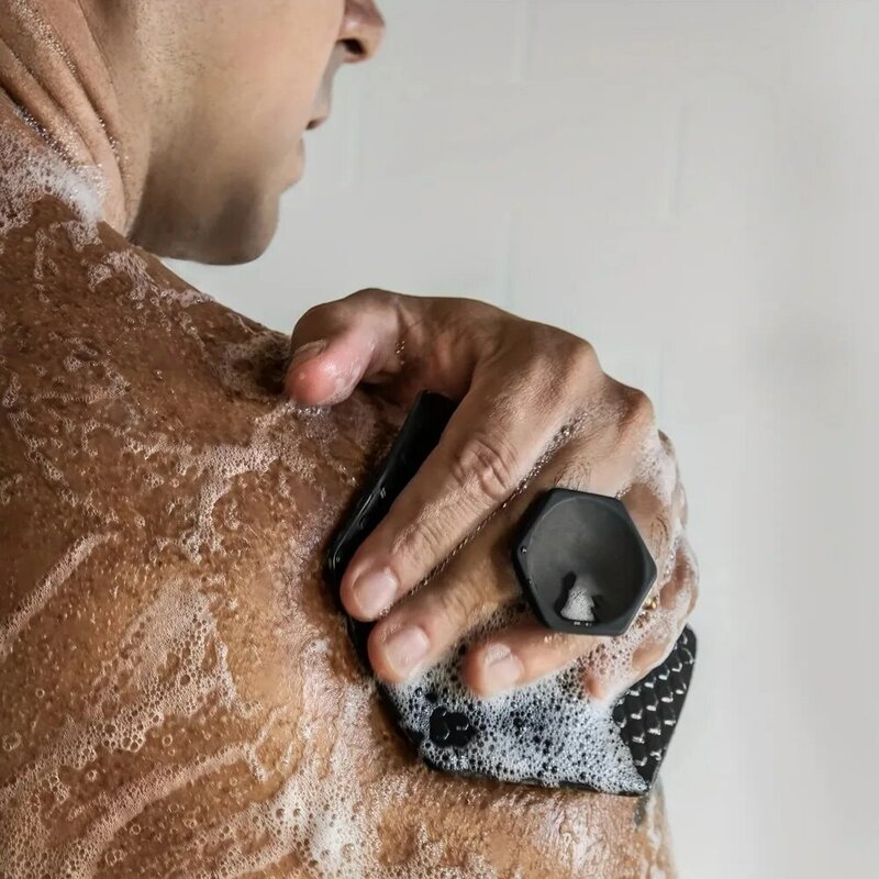 Spazzola per la pulizia della doccia portatile in Silicone morbido spazzola per la pulizia del corpo del viso delicato esfoliante e massaggio per tutti i tipi di pelle