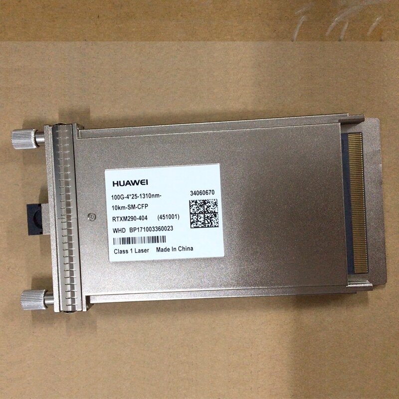 Modulo ricetrasmettitore 100G CFP 100GBASE-LR4 4x25G 10km HUAWEI 34060670 111.8 Gb/s-muslimah ~ 1310.200nm-LC-10km(SMF)