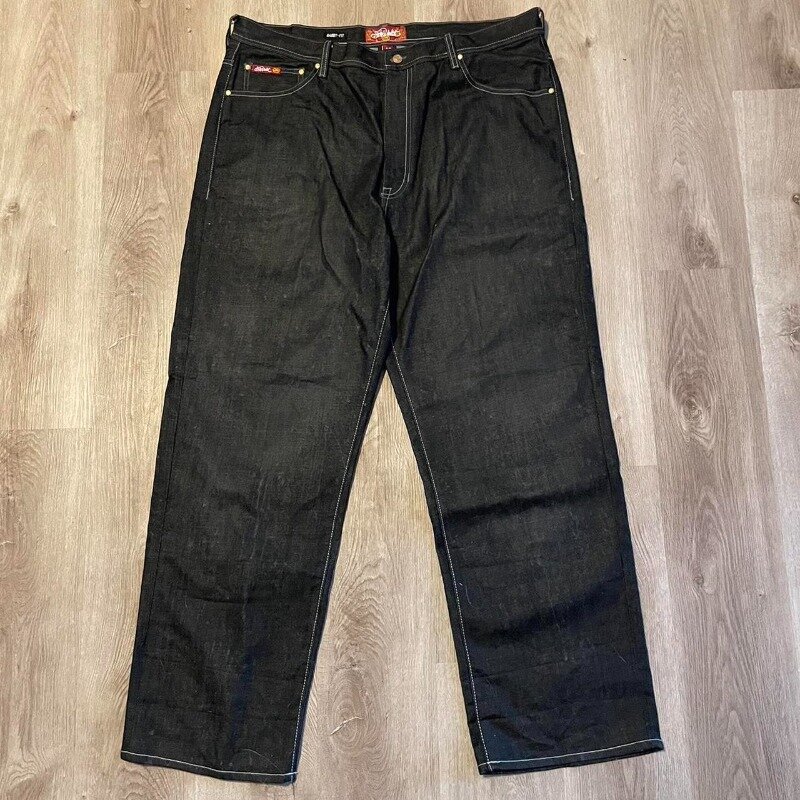 Новые американские модные мешковатые джинсы большого размера с вышивкой уличный стиль Y2K хип-хоп панк готические широкие брюки с высокой талией