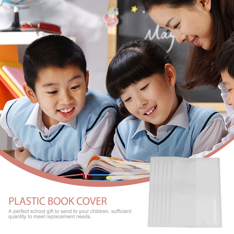 Capa do livro de plástico macio claro, Capa para proteção do livro escolar, Capa do livro, Capa do livro didático