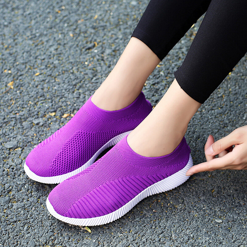 Zapatillas de correr de carretera para mujer, zapatos informales, transpirables y ligeros, para caminar al aire libre