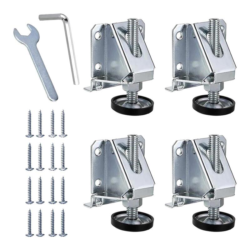 Furniture Leg Leveler Heavy Duty with Screws Nuts and Wrench Height Adjuster Leveling Feet for Sofa Table Chair Shelf Furniture