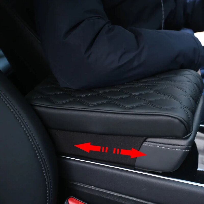 Penutup Pelindung Kotak Sandaran Tangan Mobil untuk Model Tesla 3 Model Y Penutup Sandaran Tangan Kontrol Tengah Aksesori Kulit Dekorasi Interior