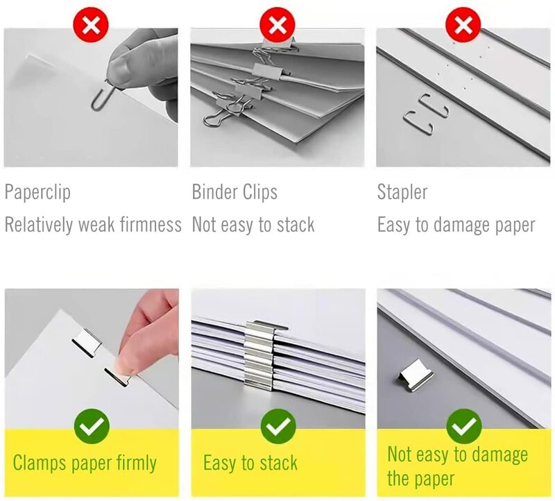 Advanced Stapler Pusher 40แผ่นกระดาษ50Pcs Pusher คลิป Not Harm กระดาษคลิปเย็บกระดาษ Binder คลิปกระดาษ clamps ใหม่