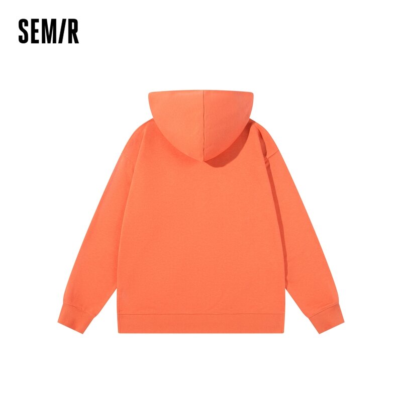 SemirSweatshirt-Sudadera con Capucha de punto para mujer, suéter holgado informal, estilo básico, otoño e invierno, novedad