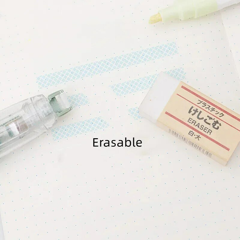 1 Piece Erasable Glue Tape for Kids Simplicity Solid Color Series Paste Non-sticky Memo Pad Glue Creative Scrapbook Glue Tape