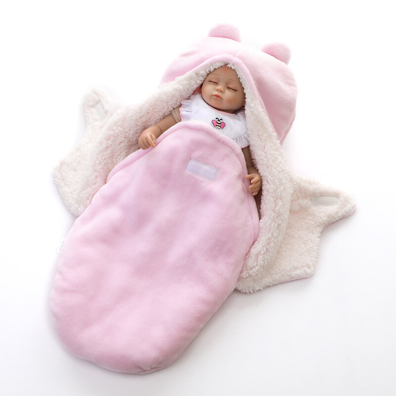 Manta de bebé transpirable y cálida para recién nacidos, suave, gruesa, multiusos, otoño e invierno, nueva
