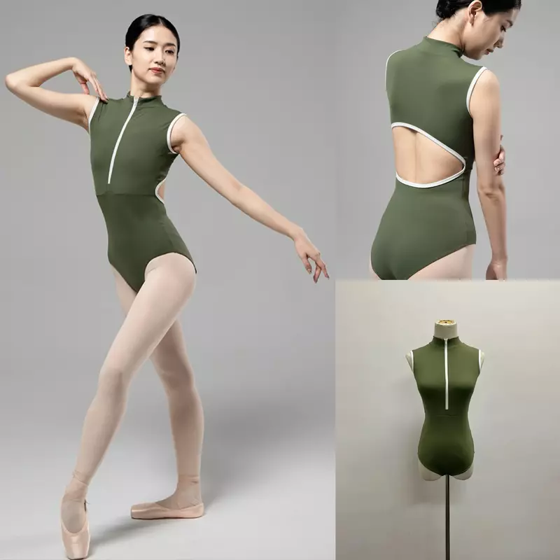 Balletdans Turnpakje Volwassen Hoge Kwaliteit Groen Ballet Turnpakje Dagelijks Oefenteam Gymnastiek Dansen Bodysuit Vrouwen