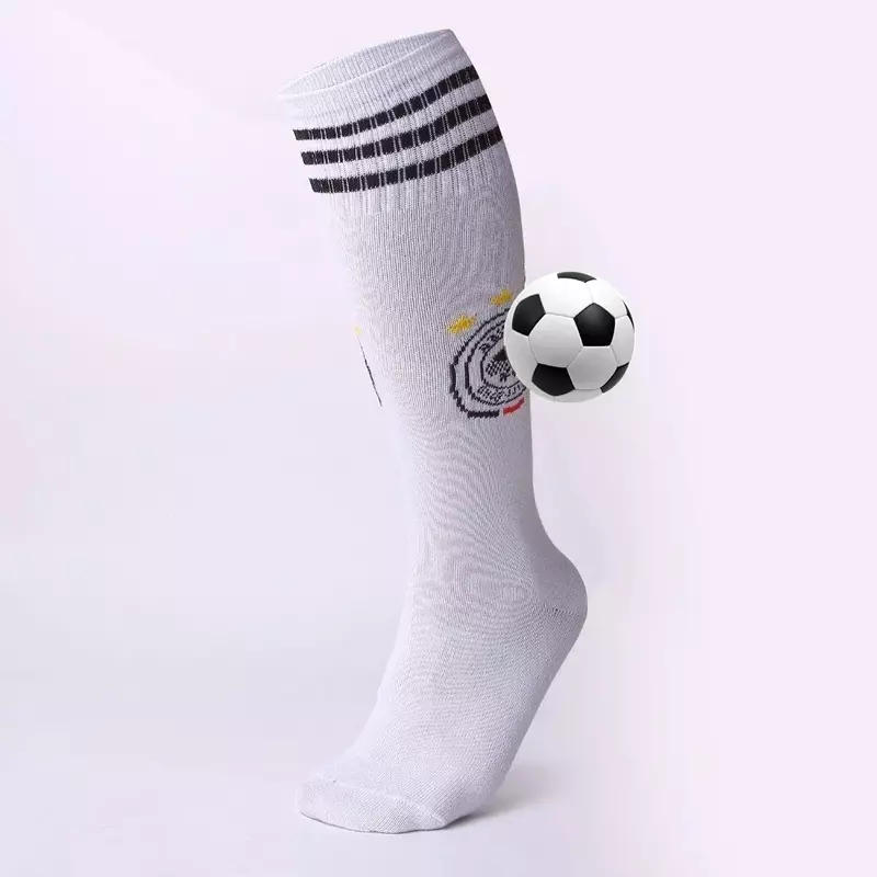 Европейские Клубные взрослые детские футбольные носки Длинные чулки до колена дышащие нескользящие спортивные тренировочные футбольные носки