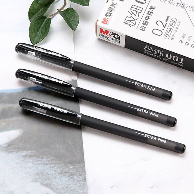 4 pcs/lot 0.15mm 0.2mm 0.35mm Gel Pen Kawaii Simple Neutral Pen For Kids Gifts School Office Writing Supplies Student Stationery