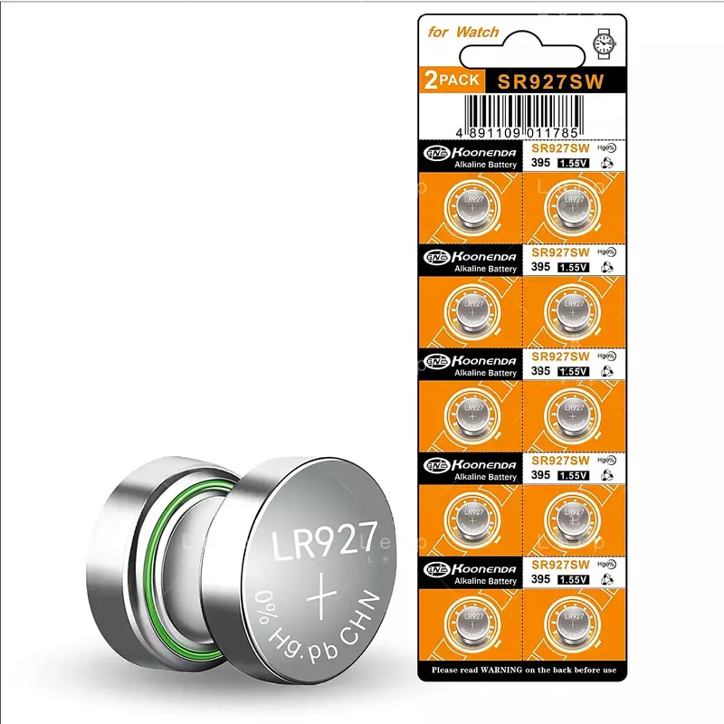 Pile bouton haute capacité pour montre et calculatrice, AG7, LR927, 399, 24.com, SR927SW, 395, 1.55V