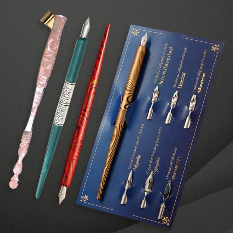 Kit de stylos à plume pour calligraphie manga, 6 plumes, lettrage, signature, écriture, dessin, bande dessinée