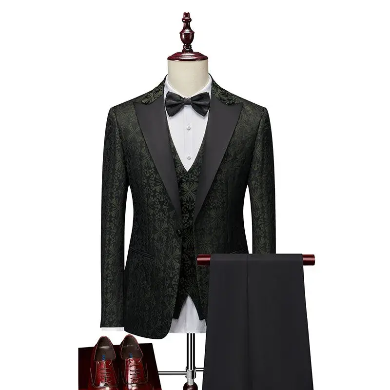Terno de camurça high-end para anfitrião temático, estilo britânico Slim Suits, O535-Style