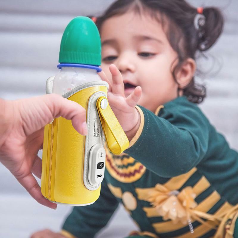 Przenośna butelka mleka butelka dla dziecka USB pokrywa grzewcza zabezpieczająca przed poparzeniem torba antypoślizgowa izolacja podgrzewana butelka USB ciepła urządzenie utrzymujące ciepło