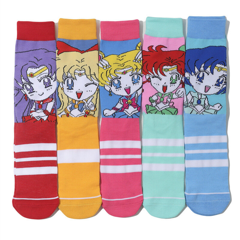 Anime Sailor Moon Cosplay Meias, Unisex Vestuário, Sock Acessórios, Adereços, Xmas Gift, Adulto