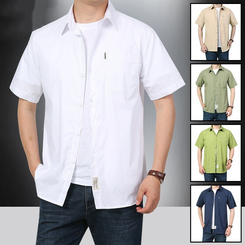 Men's Cargo Shirt 6XL Long Short Sleeve Army Tactical Shirt Spring Autumn Cotton Military Work Clothes Casual Sports Tops Shirts