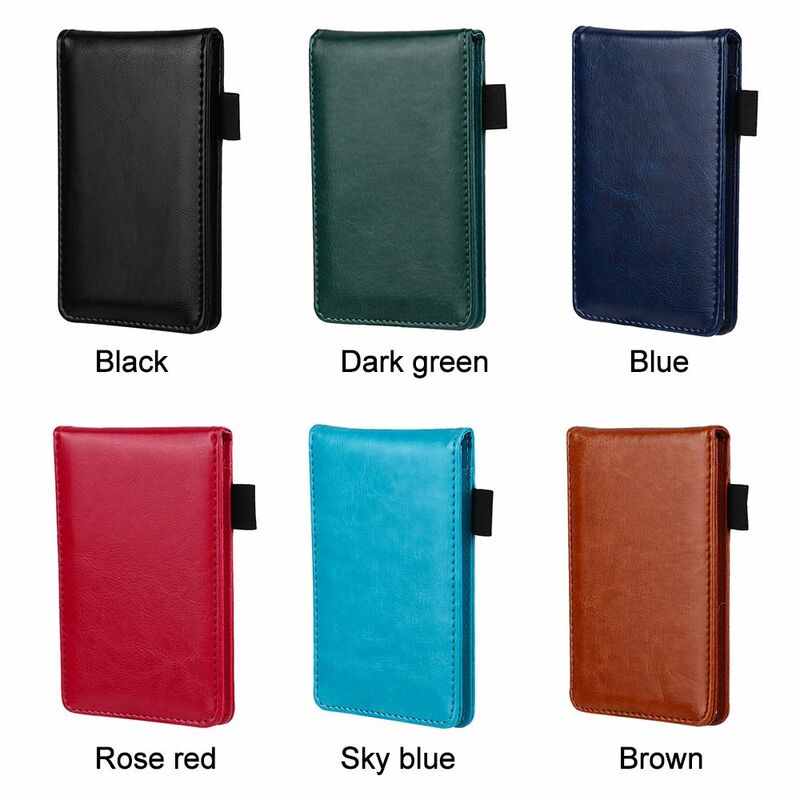 Multifunctionele Lederen Mini Notebook Pocket A7 Planner Dagelijkse Memo 'S Notitieboek Vult Zakelijke Kantoorwerk Notitieblok