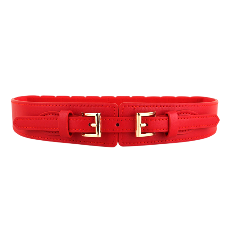 Cinturones de cintura anchos para mujer, abrigo rojo elástico decorativo, diseño Simple, cinturón de falda, regalos de lujo, novedad