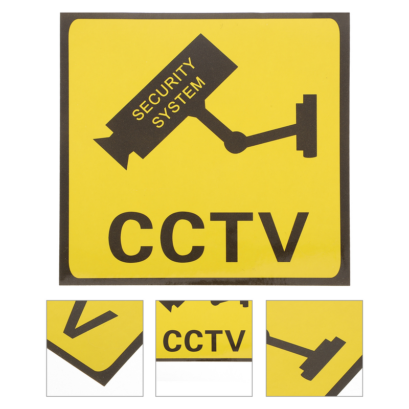 10 Pcs Monitor Warning Stickers Signs for School Applique Surveillance Decal Adhesive Video