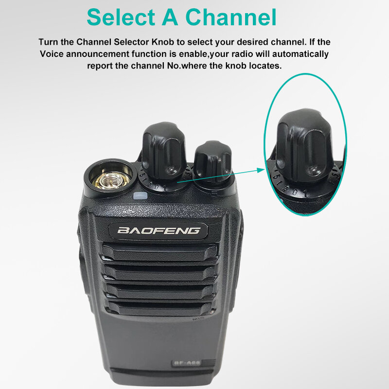 Baofeng-walkie-talkie de alta potencia, transceptor de larga distancia, 5W, UHF, 400-470MHz, 1800mAh, 16 canales, Radio FM portátil, CTCSS