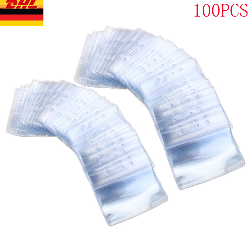 Waterdichte Plastic Horizontale Naamplaatje-ID-Kaarthouders (Helder)