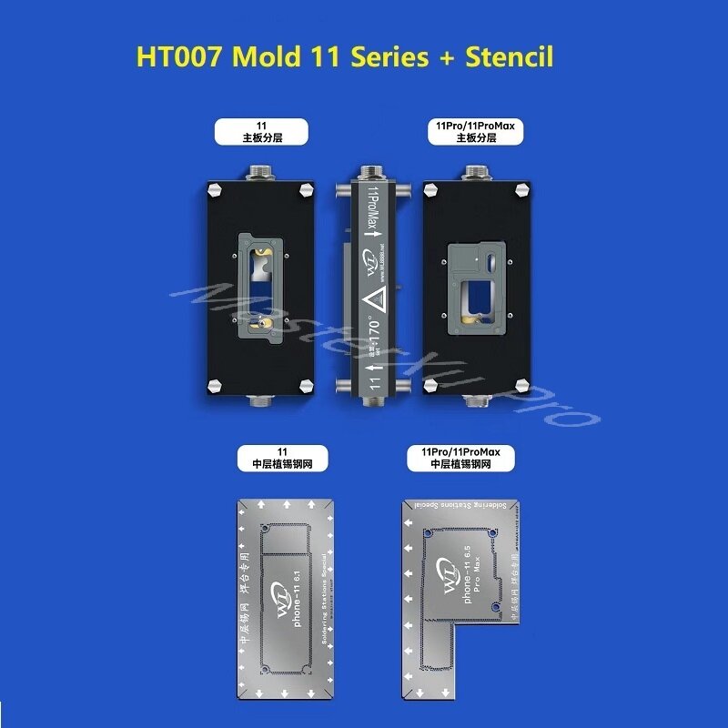 WL HT007 14 13 12 11 X Pro เครื่องทำความร้อน Soldering Handle ผู้ถืออุ่นแพลตฟอร์มโมดูลสำหรับ iPhone กรอบ Interposer BGA reballing