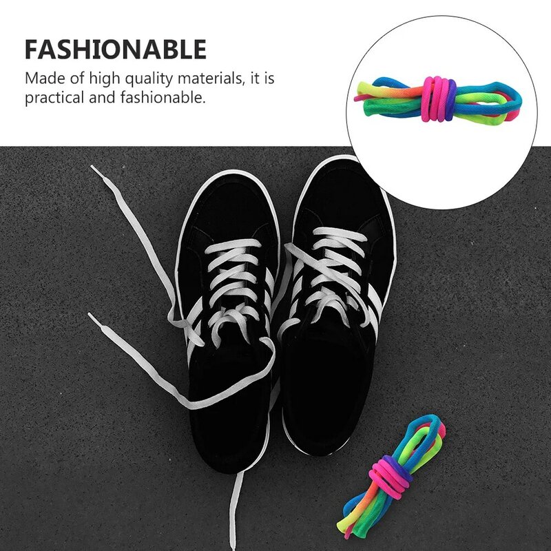 Regenbogen Schnürsenkel ovale Schuh runde Schnürsenkel Mode Turnschuhe Accessoires stilvolle Polyester Mode