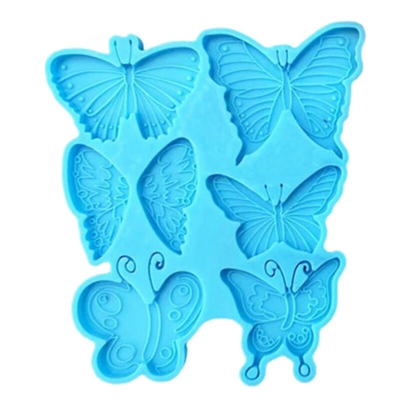 O pingente forma borboleta molda o molde epóxi perfeito para criar chaveiros joias 517F