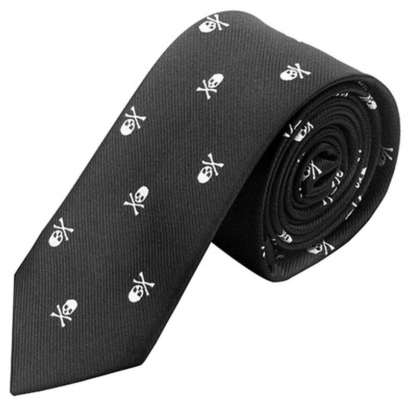 Cravatte da uomo Gothic Punk 1200PIN 6cm(2.36 ") teschi cravatta per uomo donna accessori muslimata Gravata Corbata accessori Hombre